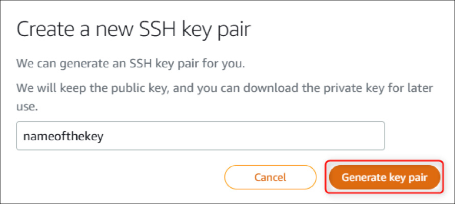 ringq SSH key pair