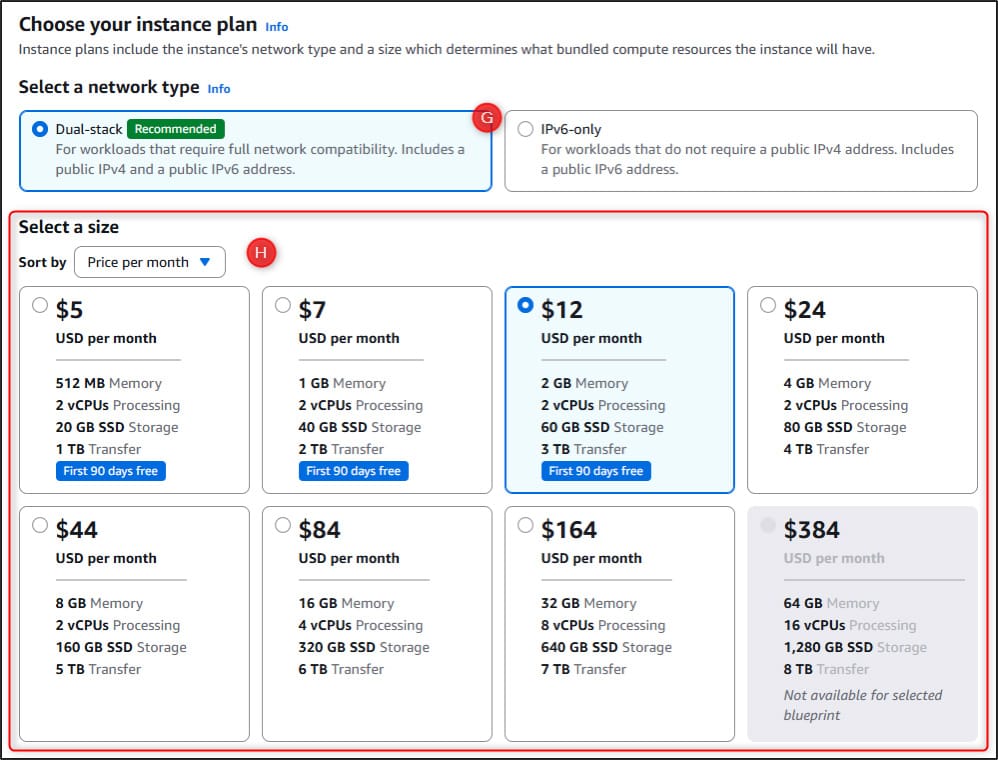 ringq choose your instance paln