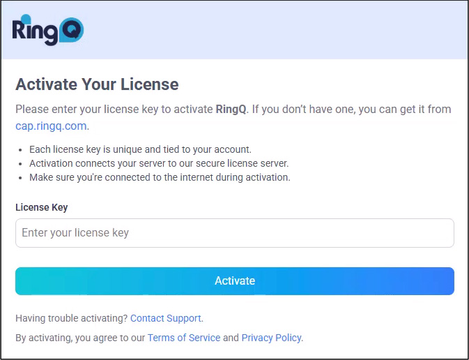 ringq mailer installation activate