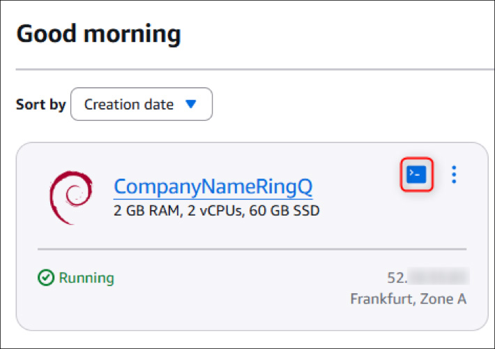 ringq press the console button